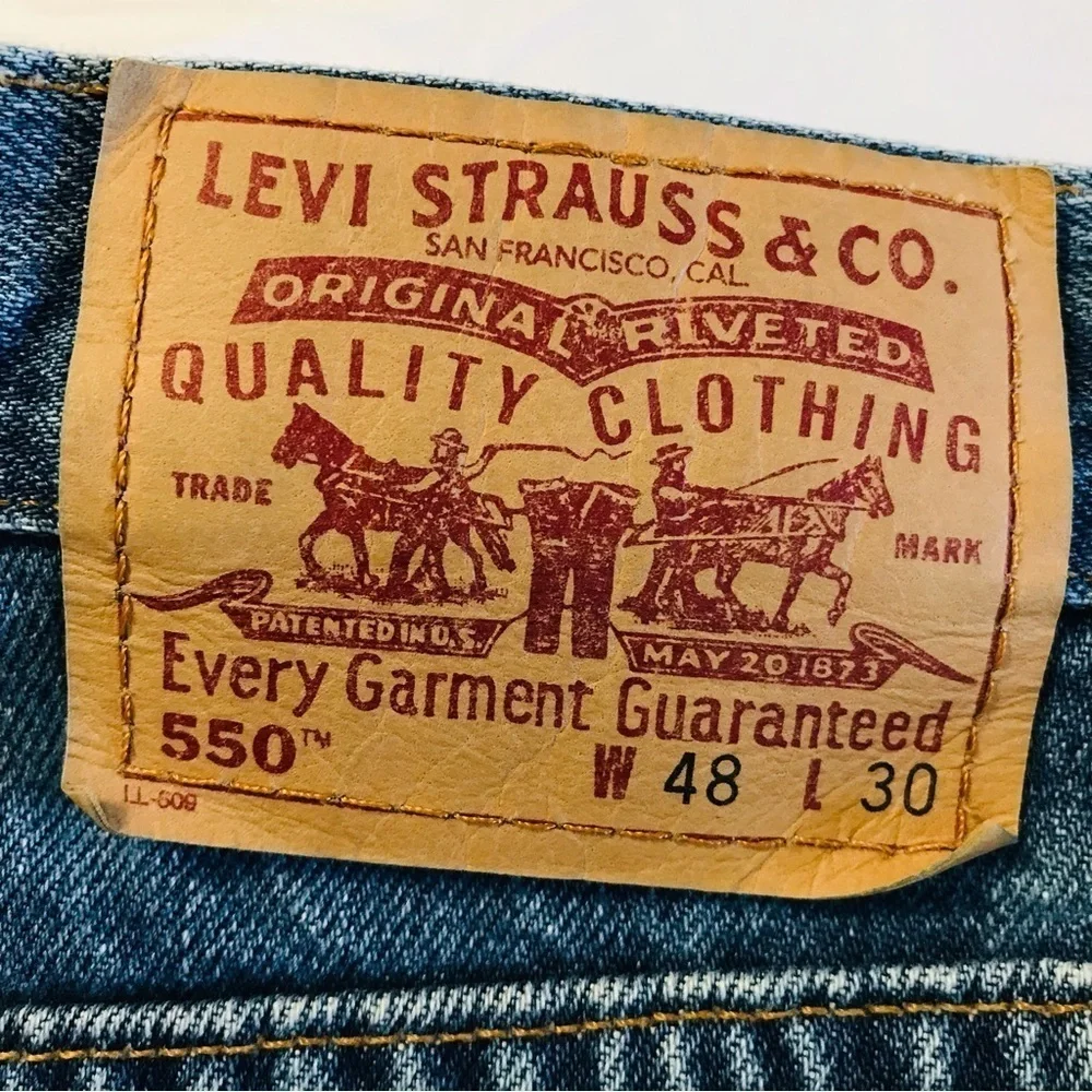 Levi's 550 Relaxed Fit Jeans Men's Blue Jean Big & Tall Size 48 48x30